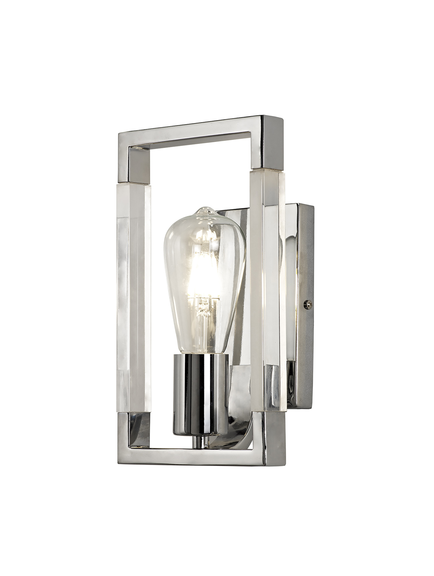 Canto Polished Nickel Wall Lights Diyas Armed Wall Lights